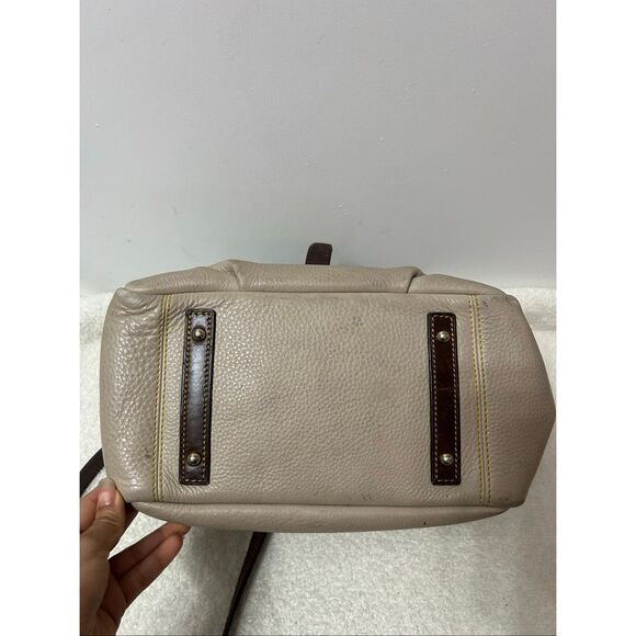 Dooney and Bourke Samba Satchel Tan Leather Shoulder Bag Purse - Picture 3 of 8